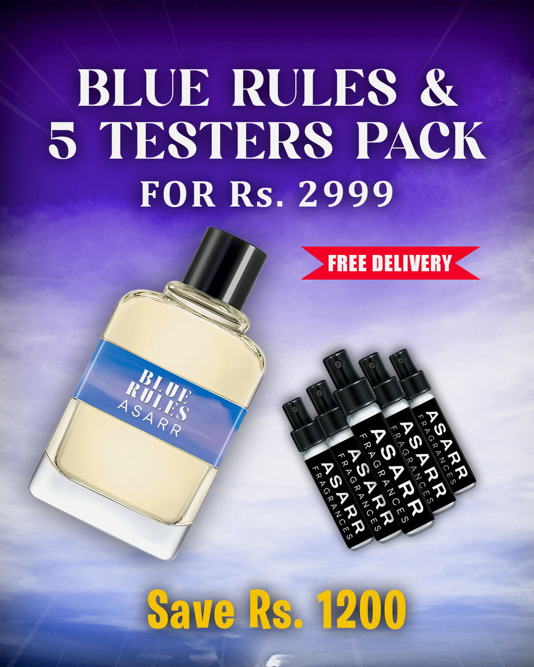 Blue Rules + 5 Best Seller Testers Combo With Free Delivery